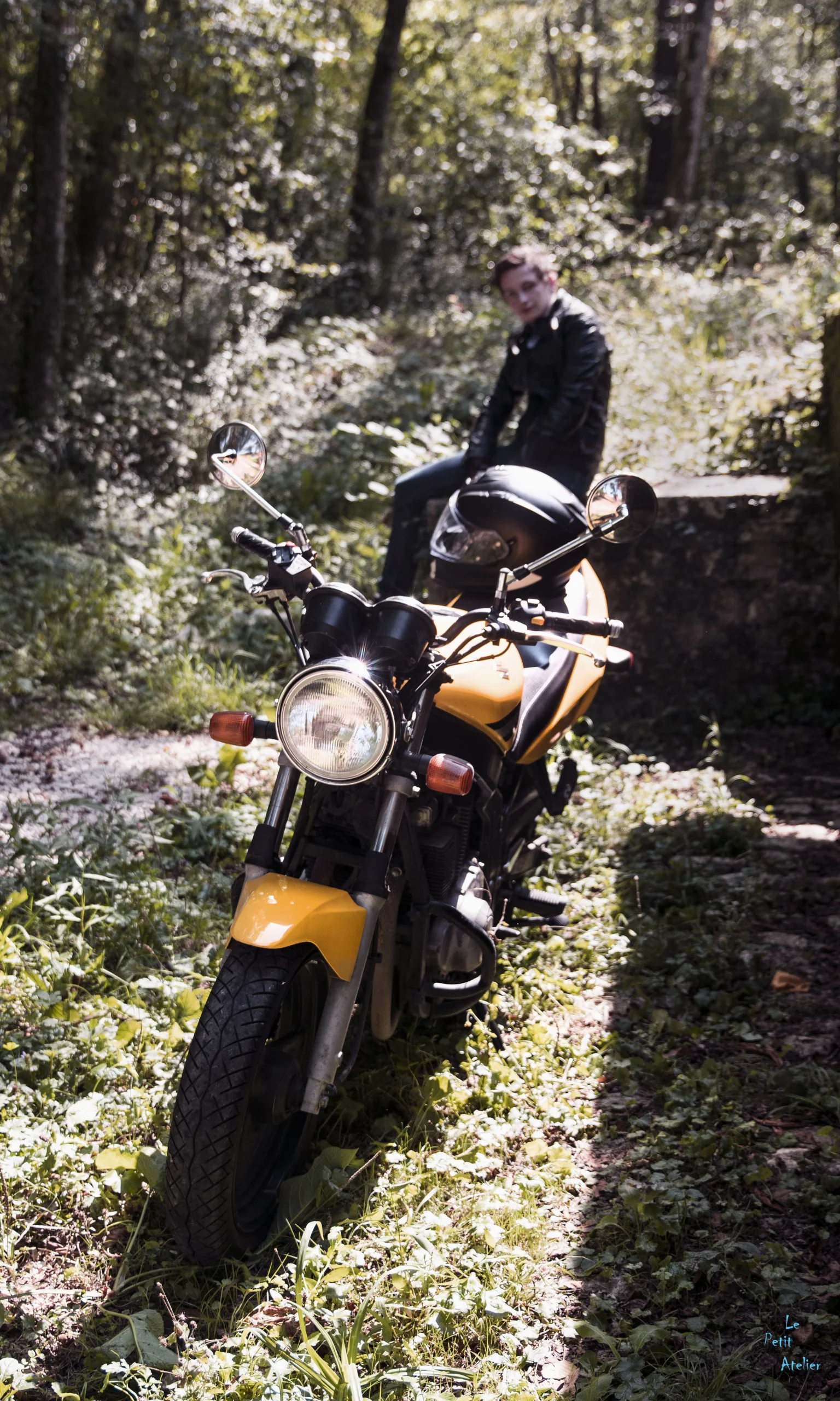 Photographie portrait moto homme Besançon